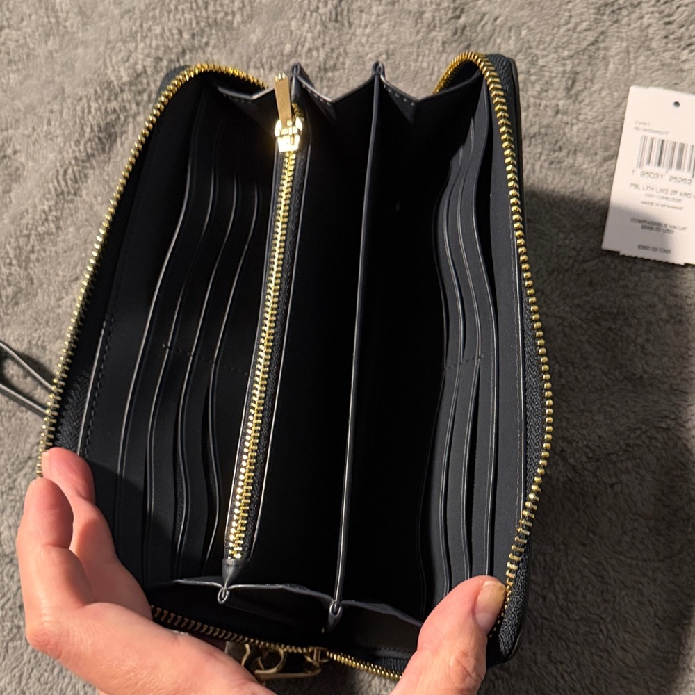 Coach Midnight Blue Leather Wristlet - Picture 4 of 4
